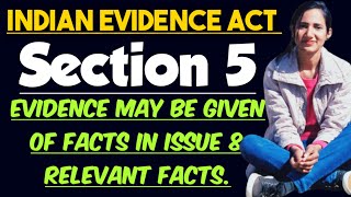 Fact in Issue and Relevant Fact  Indian Evidence Act [upl. by Litnahc138]