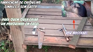 FAZER CHIQUEIRO DE PORCO SIMPLES E BARATO [upl. by Noseaj]