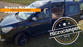 Microcampen  Dacia Dokker  DIY Umbau zum Camper  einfach  flexibel  pragmatisch [upl. by Sitof]