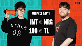 IMT vs NRG  100 vs TL  2024 LCS Summer Split  Week 3 Day 1 [upl. by Akienaj]