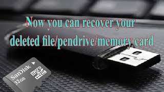 wowRecover your deleted file from pandrive \ memorycard  Very easy [upl. by Adivad]