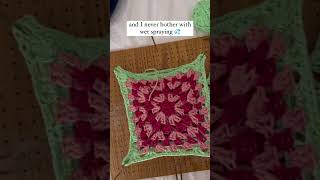 Blocking crochet squares  tips and tutorial crochet techniques grannysquare tejer knitting [upl. by Burget724]