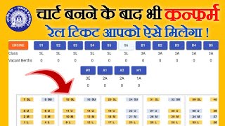 How to book confirm train ticket after chart preparation  चार्ट बनने के बाद कन्फर्म टिकट ऐसे मिलेगा [upl. by Teevens]