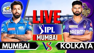 IPL 2024 Live MI vs KKR Live Match  IPL Live Score amp Commentary  Mumbai vs Kolkata Live Inning 2 [upl. by Aihtenak639]