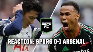 REACTION Tottenham 01 Arsenal  Did Arteta outcoach Postecoglou  ESPN FC [upl. by Sharyl]