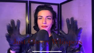 PURE LEATHER ASMR Leather Jacket Mic Scratching Leather Gloves [upl. by Cavil]