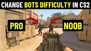 How To Change Bots Difficulty in CS2 EASY  CS2 Bots Difficulty [upl. by Nerw978]