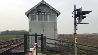 Roxton Sidings Level Crossing Lincs Saturday 07042018 [upl. by Netsirt]