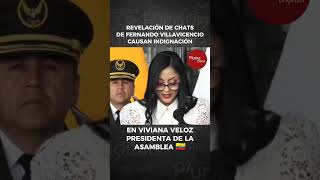 Viviana Veloz indignada por los chats de Fernando Villavicencio [upl. by Erdried364]