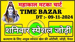 Time Bazar 09112024 Open Jodi Chart Game Analysis [upl. by Aivatal783]