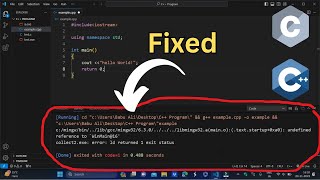 Fix Error Undefined Reference to WinMain  Collect2exe error ld returned 1 exit status  Vs Code [upl. by Akenaj]