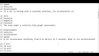 Motion  Motion MCQS  Motion Entry Test MCQS [upl. by Sirad]