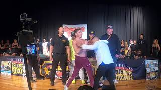 Paulie Malignaggi and Corey B get heated during faceoff at Celebrity Boxing press conference [upl. by Itoyj938]