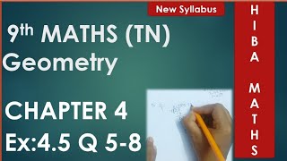 9th maths chapter 4 exercise 45 question 5  8 Find the Orthocentre of the Triangle hiba maths [upl. by Jere]