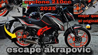 escape akrapovic vento cyclone 210cc 20 2025 suena mejor que el original 👌 [upl. by Nara]