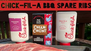 ChickFilA BBQ Spare Ribs  Smoked St Louis Ribs With ChickFilA Sauce [upl. by Vicky]