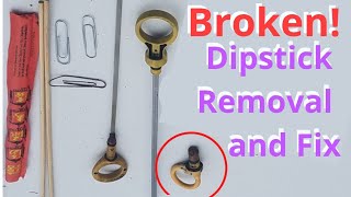 How To Remove Broken OIL Dipstick from car  20002006 Nissan Sentra Quick Oil Dipstick Repair [upl. by Dinse401]