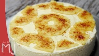 TARTA DE PIÑA  Sin horno fácil y refrescante [upl. by Nolan234]