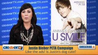 Justin Bieber Hearts Pets In New PETA Ad [upl. by Ilak]