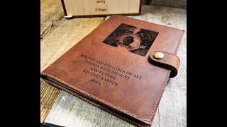 Premium Leather Refillable Journal Custom design and engraved as requested [upl. by Pedro]