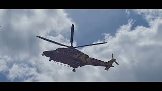 Cornwall Air Ambulance HLE 1  GCRWL Taking Off At Derriford Hospital plymouth 20624 [upl. by Akcimahs]