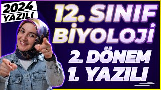 12Sınıf Biyoloji 2Dönem 1Yazılı 2024 yazılı biyoloji [upl. by Darum]