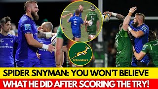 🔥RG SNYMAN CHANNELING SPIDERMAN ON THE FIELD – THAT TRY WAS EPIC  SPRINGBOKS NEWS [upl. by Ardaed]