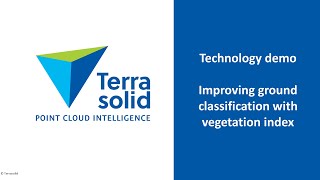 Improving ground classification with vegetation index using TerraScan [upl. by Eniamahs]