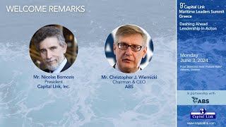 2024 9th Capital Link Maritime Leaders Summit  Greece  Welcome Remarks [upl. by Dupin]