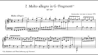 Mozart Wolfgang Amadeus c 1770 Molto allegro veronese in G K 72a — MorrisetBallier org [upl. by Donnamarie]