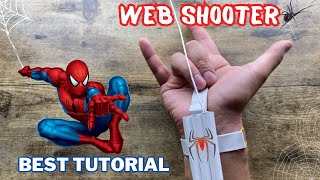 SPIDER MAN WEB SHOOTER PAPER CRAFT FULL TUTORIAL  DIY PAPER WEB SHOOTER ORIGAMI WORLD WEAPON CRAFT [upl. by Kimmi]