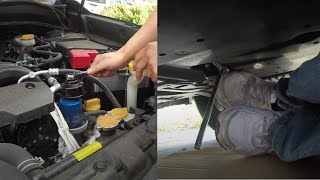 Clean and Cheap Way to Change Engine Oil Subaru Example [upl. by Yelrebmik934]