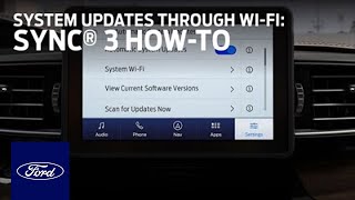 SYNC® 3 Automatic System Updates Through WiFi  SYNC® 3 HowTo  Ford [upl. by Galvan582]