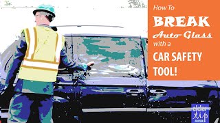 How To Break Auto Glass with a Car Safety Tool  e35 [upl. by Dar]