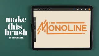 Create Monoline Brush in PROCREATE [upl. by Gothart]