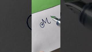 Letter M in style art writingstyle handwriting drawing writingskills calligraphy [upl. by Possing]