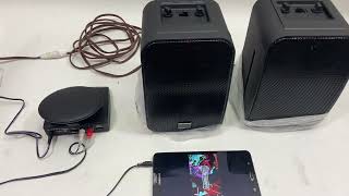 RECOTON W440 WIRELESS DELUXE STEREO SPEAKER SYSTEM Test [upl. by Anasxor]