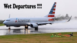 Wet Departures  737757767  St Kitts RLB Intl Airport [upl. by Derward]