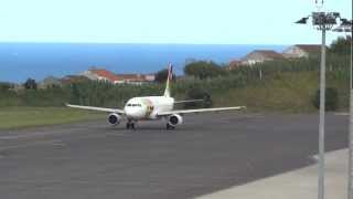 Airbus A320 TAP CSTNV takeoff talewind WRONG WAY  Ponta Delgada FullHD [upl. by Assirt]