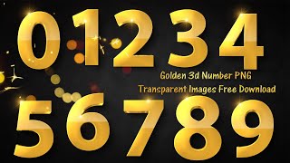 Golden 3d Number PNG Transparent Images Free Download [upl. by Gary]