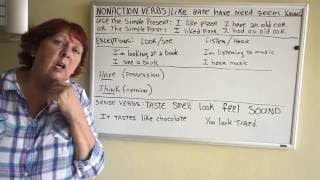 Non action verbs en Español [upl. by Ireg]