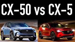 Battle Royale 2023 Mazda CX50 vs CX5 [upl. by Aysahc971]