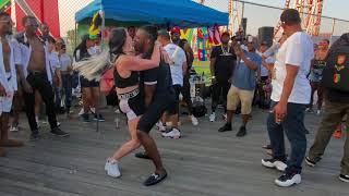 DANCING TO REGGAE MUSIC SUMMER 2019 BROOKLYN NEW YORK CITY USA [upl. by Aicella]