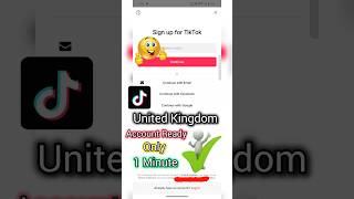 TikTok uk account kaise banaye  TikTok uk account banane ka tarika  TikTok UK account shortsfeed [upl. by Tallulah]