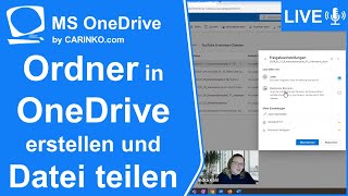 Indra Kohl Live  OneDrive gratis Ordner in der Cloud erstellen und Dateien teilen  carinkocom [upl. by Oirogerg]