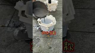 Hexagonal concrete pot  making process in plastic mold  part 425 [upl. by Lenoyl]