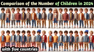 Comparison of the Number of Children in 2024  Comparison by country  Children Videos on YouTube [upl. by Yenittirb164]