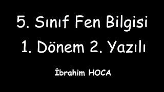 5 Sınıf Fen Bilgisi 1 Dönem 2 Yazılı örnek 2 [upl. by Anat]