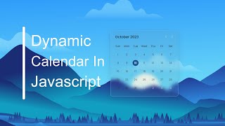 Create A Dynamic Calendar in HTML CSS amp JavaScript  Calendar with JavaScript  Easy Web Learner [upl. by Moor837]