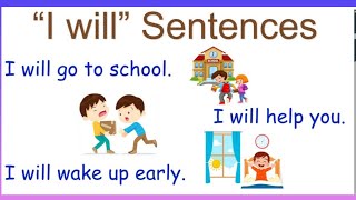 quotI willquot sentences  Practice reading sentences  Learn how to read Simple sentences for kids kids [upl. by Riva]